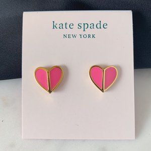 Kate Spade pink heart earrings